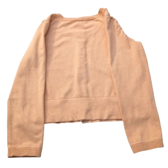 J. Jill Peach Size Medium Scoop Neck Stretch Knit Cardigan Sweater - Picture 2 of 8
